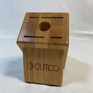 CUTCO 5 Slot Honey Oak Wood Knife Block